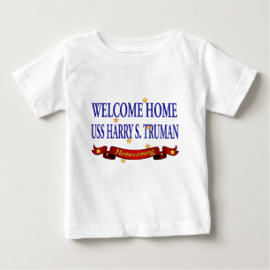 Camiseta Para Bebê USS Home bem-vindo Harry S. Truman