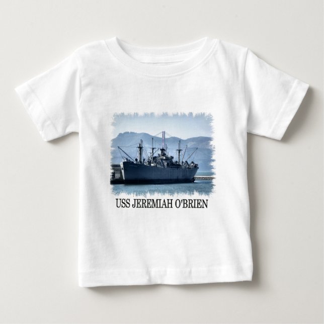 Camiseta Para Bebê USS Jeremiah O'Brien (Frente)