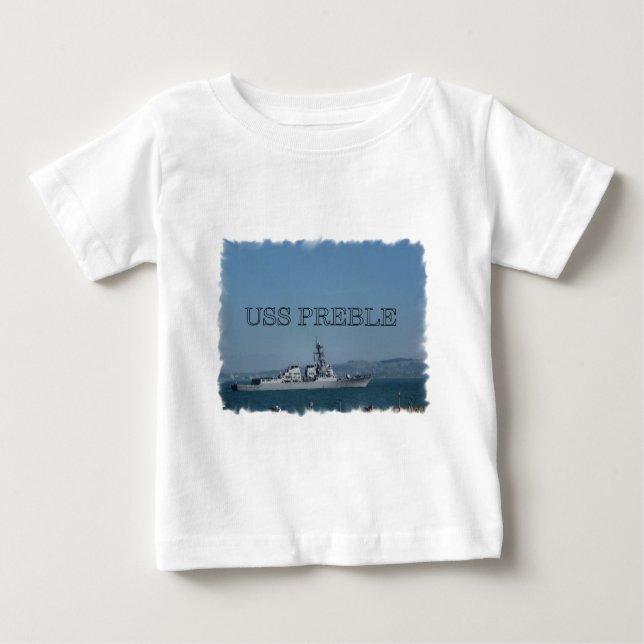 Camiseta Para Bebê USS Preble (Frente)