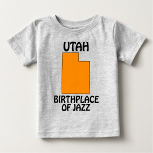 Camiseta Para Bebê Utah - Local de Nascimento do Jazz