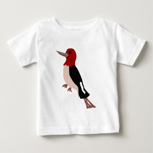 Camiseta Para Bebê UU- arte dirigida vermelha surpreendente do (Frente)