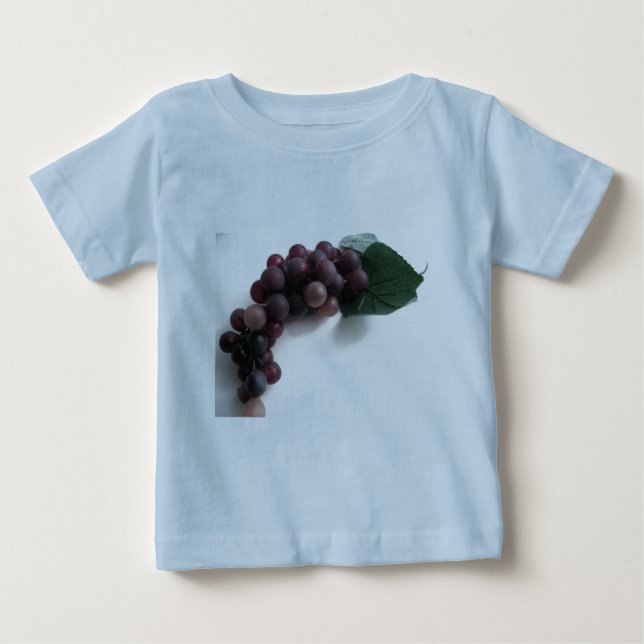 Camiseta Para Bebê Uvas Azuis (Frente)