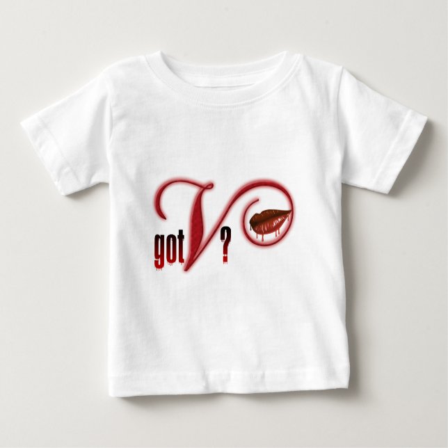 Camiseta Para Bebê V obtidos - Sangue do vampiro (Frente)