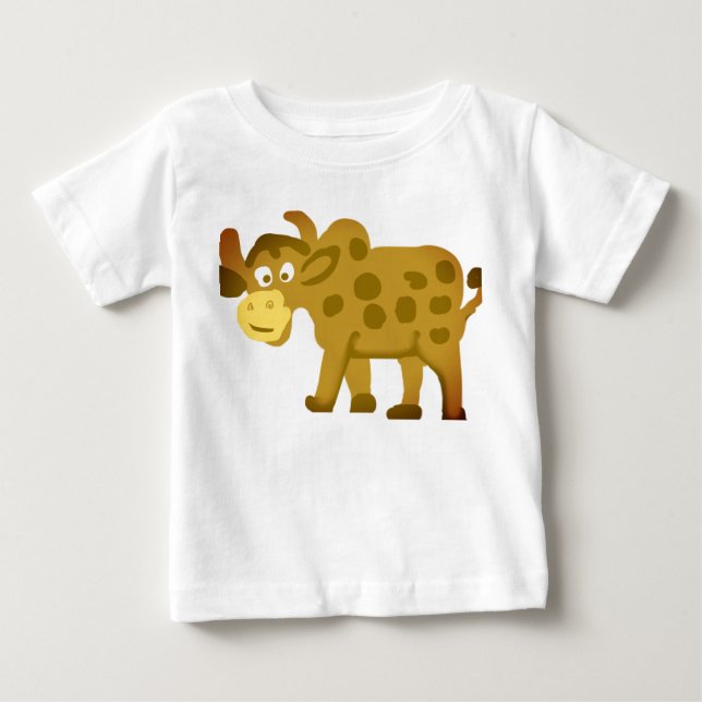 Camiseta Para Bebê Vaca (Frente)