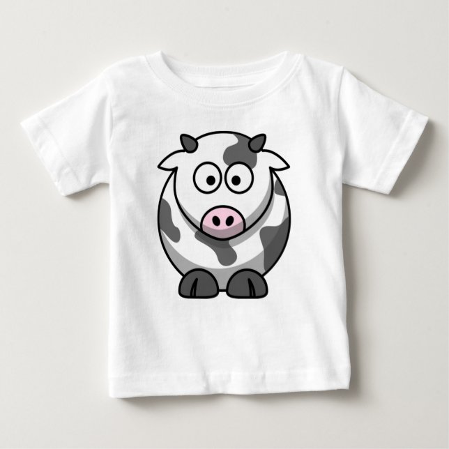 Camiseta Para Bebê Vaca (Frente)