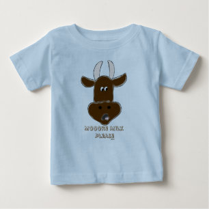 Camiseta Para Bebê Vaca animada com gráficos