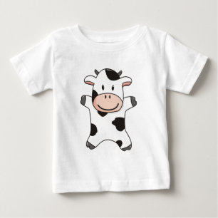 Camiseta Para Bebê Vaca bonito