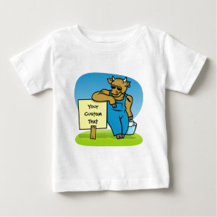 Camiseta Para Bebê Vaca com sinal