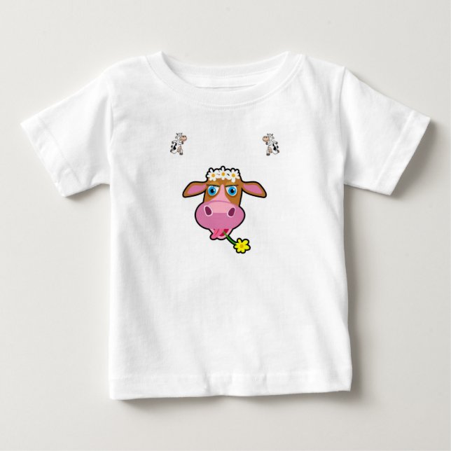 Camiseta Para Bebê Vaca de Camiseta Bebê (Frente)