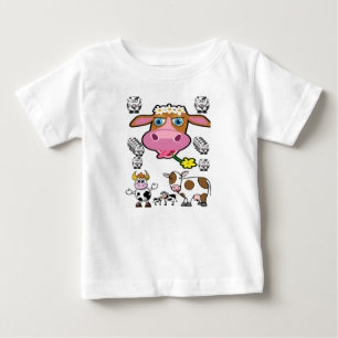 Camiseta Para Bebê Vaca de Camiseta Bebê