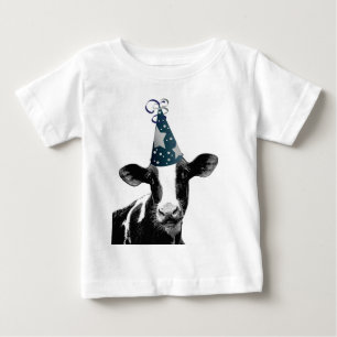 Camiseta Para Bebê Vaca do partido - celebração do estilo da leiter