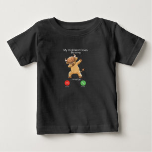 Camiseta Para Bebê Vaca Highland escocesa está chamando