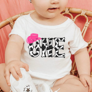 Camiseta Para Bebê Vaca Impressão de Vaca Que Primeira Festa primeiro