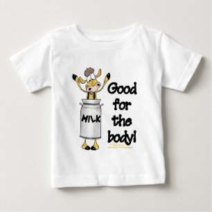Camiseta Para Bebê Vaca no Leite