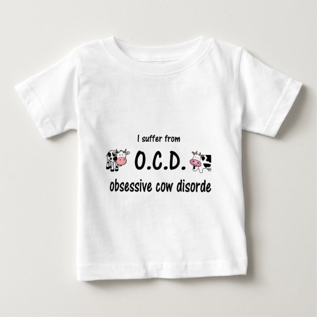 Camiseta Para Bebê Vaca OCD (Frente)