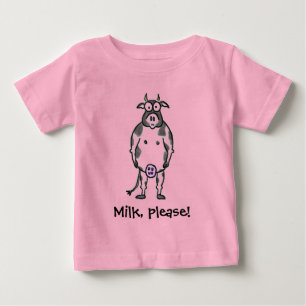 Camiseta Para Bebê Vaca orgânica/Caçadora