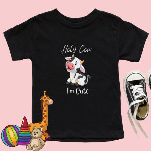 Camiseta Para Bebê  Vaca Sagrada Engraçado Eu Sou Fofo