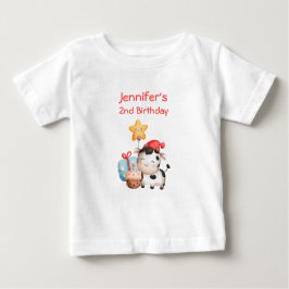 Camiseta Para Bebê Vaca Sorrindo - Um Bom Aniversário