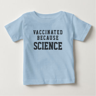 Camiseta Para Bebê Vacinado porque ciência