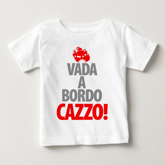 Camiseta Para Bebê Vada um Bordo CAZZA (Frente)