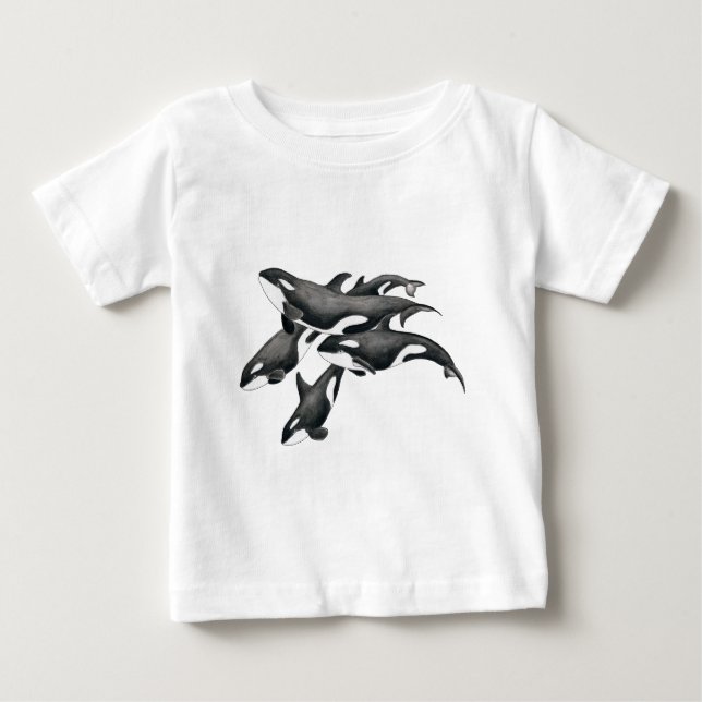 Camiseta Para Bebê Vagem da orca (Frente)