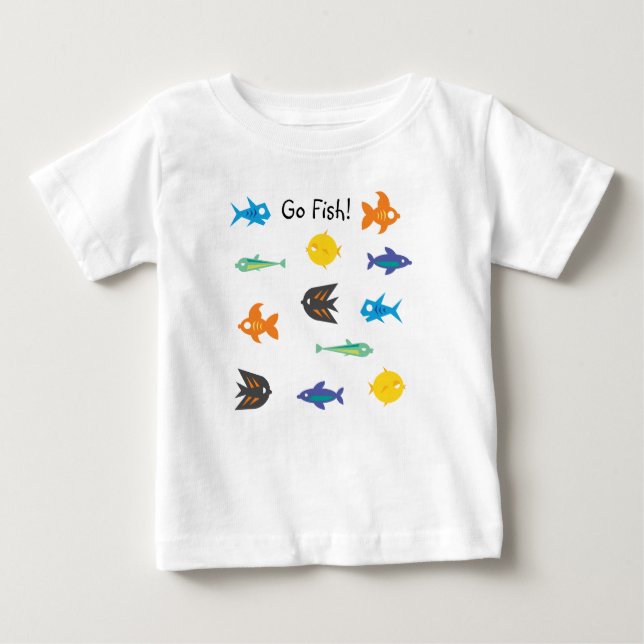 Camiseta Para Bebê Vai Fish_Algumas Coisas Peixe_Vai Peixe! (Frente)