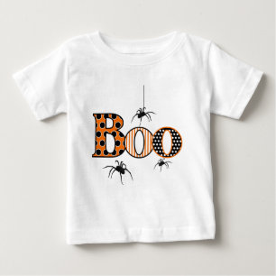 Camiseta Para Bebê VAIA com aranhas o Dia das Bruxas