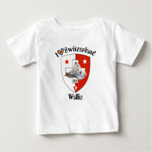 Camiseta Para Bebê Valais, Wallis Suisse alpargata/