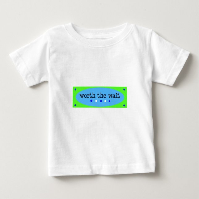 Camiseta Para Bebê Vale o Azul de Espera (Frente)