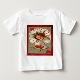 Camiseta Para Bebê Valentine Vitoriano A Rainha De Copas