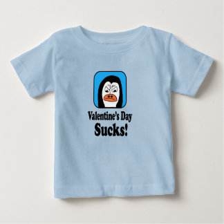 Camiseta Para Bebê Valentine's Day Sucks Penguin