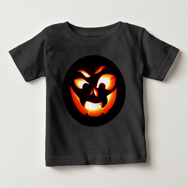 Camiseta Para Bebê Vamire Jack-O-Lanterna (Frente)