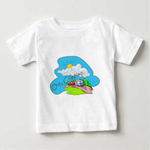 Camiseta Para Bebê Vamos acampar