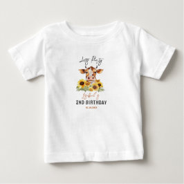 Camiseta Para Bebê Vamos Festejar Até os Bois Voltarem para Casa Aniv
