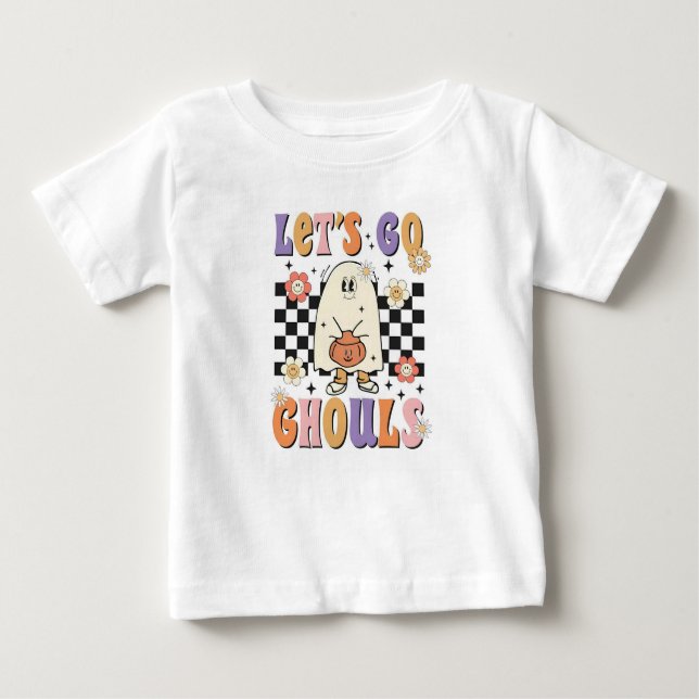 Camiseta Para Bebê Vamos, Ghouls! (Frente)
