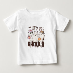 Camiseta Para Bebê Vamos Lá Espíritos de Halloween