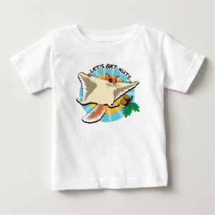 Camiseta Para Bebê Vamos Obter Loucos - Esquilo Voador