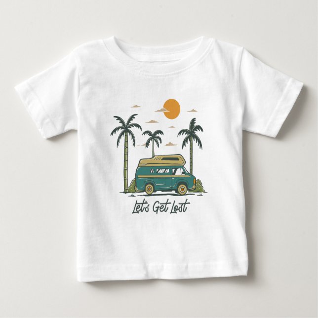 Camiseta Para Bebê Vamos Perde Van Adventure (Frente)