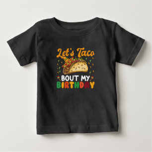 Camiseta Para Bebê Vamos Taco Sobre a Minha Festa de Aniversário Cinc