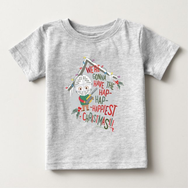 Camiseta Para Bebê Vamos ter o Natal mais feliz do Hap-Hap (Frente)