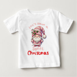 Camiseta Para Bebê Vamos Ter um Natal Doce Crianças