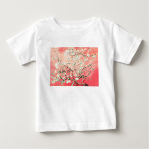 Camiseta Para Bebê Van Gogh Almond Blossoms Peach