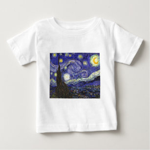 Camiseta Para Bebê Van Gogh Starry Night