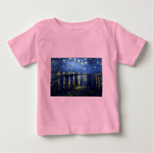 Camiseta Para Bebê Van Gogh Starry Night Over Rhone