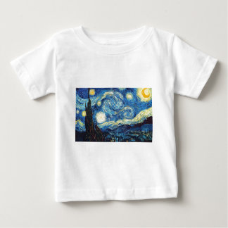 Camiseta Para Bebê Van Gogh Starry Night Peace Love Destiny