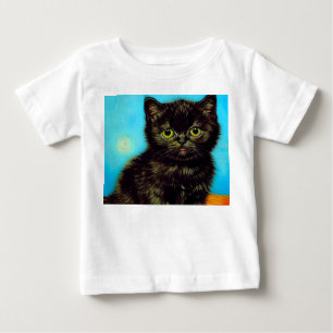 Camiseta Para Bebê Van Gogh Style Pouting Kitten