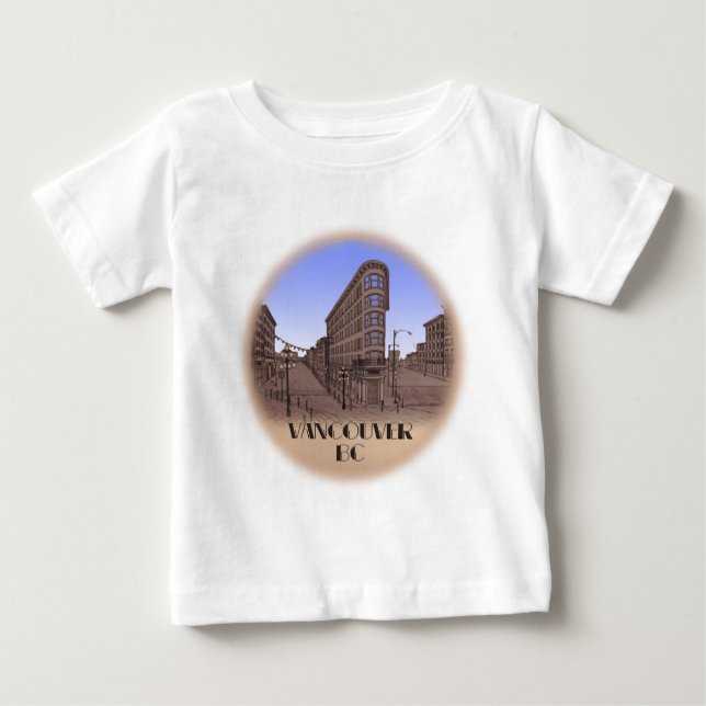 Camiseta Para Bebê Vancouver Souvenir Baby T-shirt Gastown Baby Shirt (Frente)