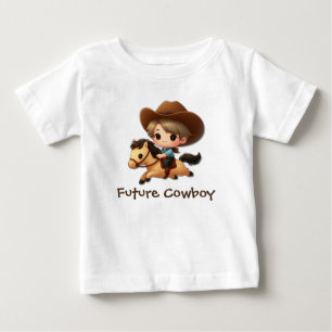 Camiseta Para Bebê Vaqueiro Futuro Fofo