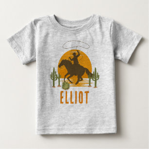 Camiseta Para Bebê Vaqueiro selvagem do oeste