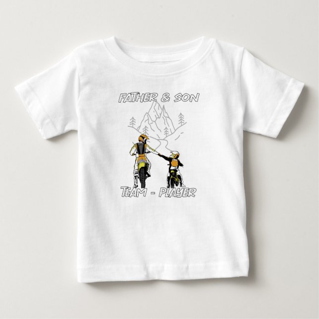 Camiseta Para Bebê Vater und Sohn Team-Spieler  (Frente)